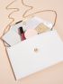 Metal Decor Flap Square Bag