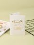 Metallic Letter Graphic Passport Case