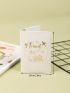 Metallic Letter Graphic Passport Case