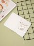 Metallic Letter Graphic Passport Case
