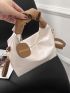 Mini Ruched Detail Hobo Bag With Bag Charm