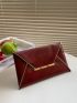 Metal Decor Flap Square Bag