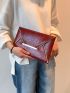 Metal Decor Flap Square Bag