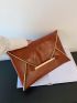 Contrast Binding Flap Square Bag