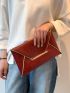 Metal Decor Flap Square Bag