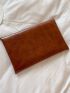 Contrast Binding Flap Square Bag