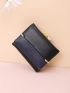 Letter Graphic Two Tone Small Wallet