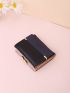 Letter Graphic Two Tone Small Wallet