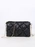 Mini Quilted Pattern Chain Square Bag
