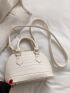 Mini Crocodile Embossed Dome Bag