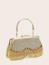 Rhinestone & Tassel Decor Evening Bag