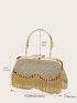 Rhinestone & Tassel Decor Evening Bag