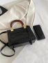 Mini Crocodile Embossed Square Bag