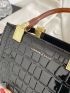 Mini Crocodile Embossed Square Bag