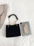 Crocodile Embossed Chain Square Bag