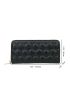 Geometric Embossed Long Wallet