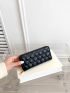 Geometric Embossed Long Wallet