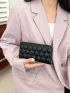 Geometric Embossed Long Wallet