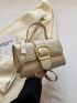 Mini Buckle Decor Flap Square Bag