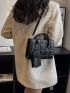 Quilted Square Bag With Coin Purse