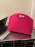 Neon Pink Chevron Detail Square Bag