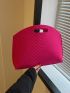 Neon Pink Chevron Detail Square Bag