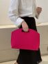 Neon Pink Chevron Detail Square Bag