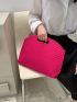 Neon Pink Chevron Detail Square Bag