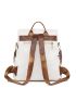 Two Tone Tassel Decor Functional Backpack