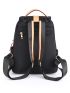 Colorblock Flap Backpack Zipper Front Fashion Backpack