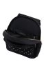 Quilted Pattern Studded Decor Flap Backpack