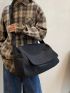 Minimalist Flap Messenger Bag