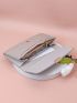Metal Decor Long Wallet