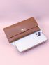 Metal Decor Long Wallet