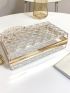 Mini Clear Faux Pearl Decor Box Bag