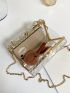 Mini Clear Faux Pearl Decor Box Bag