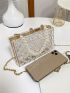 Mini Clear Faux Pearl Decor Box Bag