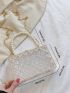 Mini Clear Faux Pearl Decor Box Bag
