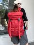 Letter Patch Flap Backpack
