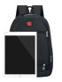 Men Metal Decor Laptop Backpack