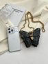 Mini Butterfly Design Buckle Decor Chain Novelty Bag