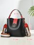 Mini Colorblock Top Handle Bucket Bag, Mothers Day Gift For Mom