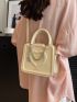 Mini Letter Graphic Chain Decor Square Bag