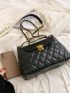 Quilted Flap Chain Square Bag