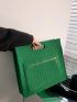 Crocodile Embossed Square Bag