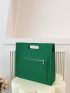 Crocodile Embossed Square Bag