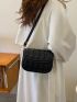 Mini Black Embossed Flip Simple & Versatile Diagonal Shoulder Bag