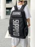Men Letter Graphic Backpack