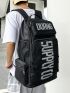 Men Letter Graphic Backpack