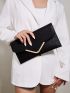 Metal Decor Flap Square Bag